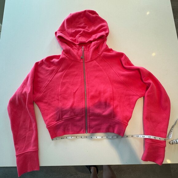 lululemon Scuba Full-Zip Cropped Hoodie Glaze Pink Sz 10 - Picture 2 of 5